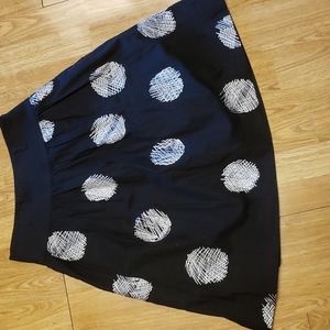Worth black and white embroidered polka dot skirt 0